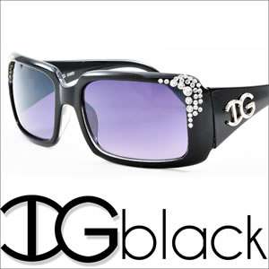 Womens Designer Rhinestone Black Sunglasses Fashion Shades New IG039D 
