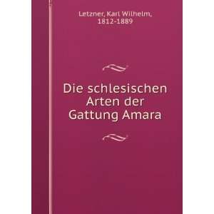   Arten der Gattung Amara Karl Wilhelm, 1812 1889 Letzner Books