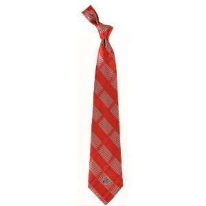  Eagles Wings Ohio State Buckeyes Woven Plaid Necktie 