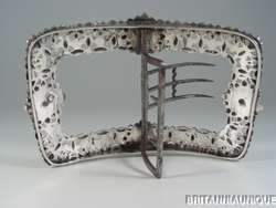 NAPOLEONIC LATE 18thC LARGE FRENCH STERLING SILVER BUCKLE  