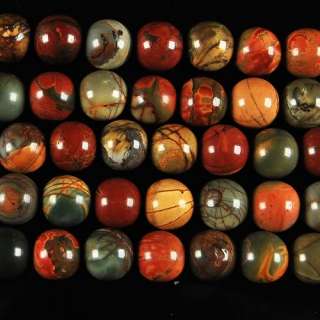 0676 12mm multi color picasso jasper round loose beads  