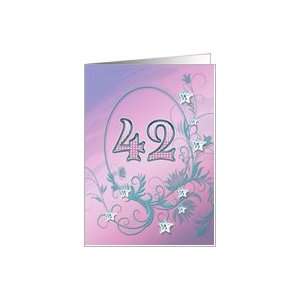  42nd Birthday party Invitation card Card: Toys & Games