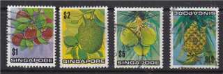 SINGAPORE   1973 Definitives   Fruits   Top 4 Values, Used  