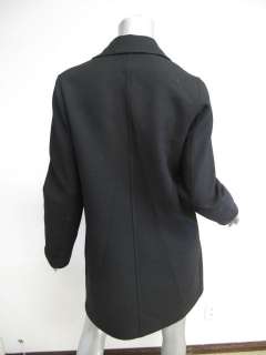Club Monaco Black Long Sleeve Hidden Button Down Thin Coat S/P  