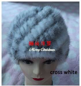 new womens girls fashion real genuine mink fur knit warm hat cap 
