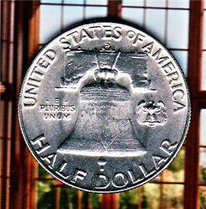  Franklin Silver 1960 D Half Dollar Free S/h & Insurance In Usa  