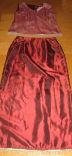 Womens KARA Beaded 2PC Gown Top & Long Skirt Womens S 4 6 gorgeous 