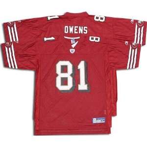   Owens Youth Jersey: Reebok Red Replica #81 San Francisco 49ers Jersey