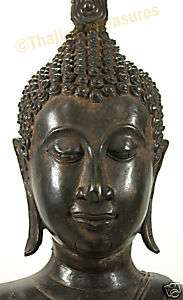Antique HUGE THAI BRONZE BUDDHA Statue ZEN ASIAN ART  