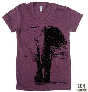 Womens Zen ELEPHANT t shirt tee american apparel SM XL  