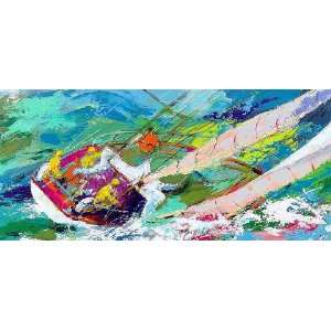  LeRoy Neiman   Yawl Sailing Hand Pulled Serigraph: Home 