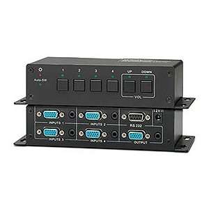   Zone, VGA 4x1 Ultra Fast Auto Switcher with Stereo Audio Electronics