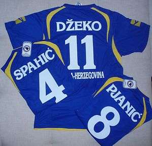 DZEKO SPAHIC PJANIC SALIHOVIC MISIMOVIC IBISEVIC Bosnia football shirt 