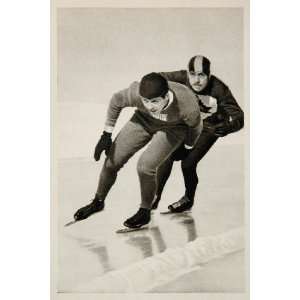  1932 Winter Olympics Jack Shea Speed Skating 500m Print 