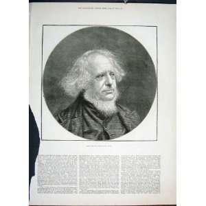  Portrait Sir Henry Cole Old Print 1882 Antique: Home 