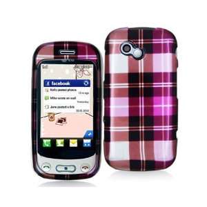  LG NEON 2 GW370 2D HOT PINK PLAID CASE: Cell Phones 