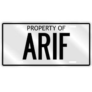  NEW  PROPERTY OF ARIF  LICENSE PLATE SIGN NAME: Home 