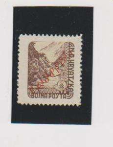 CROATIA,WW II,military stamp,feldpost,tete beche ovpt  