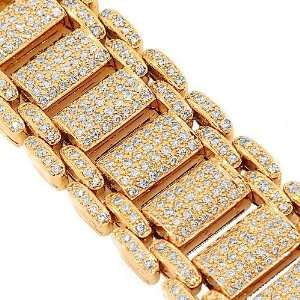  14K Rose Gold Mens Diamond Bracelet 18.57 Ctw Avianne 