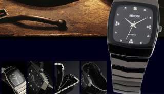 New Classic Mens Black StainlessSteelStrapWrist Watch  