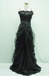 14 16 Black Masquerade Ball Dress Goth Dress SALE  