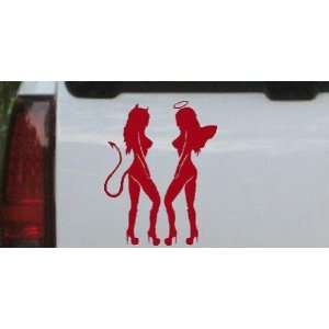 Twins of Good & Evil Sexy Car Window Wall Laptop Decal Sticker    Red 