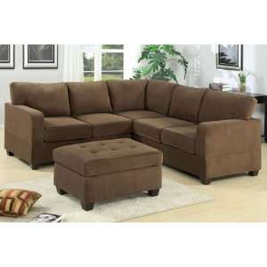  3PC Modern Sectional Sofa Set With Cocktail Ottoman In 