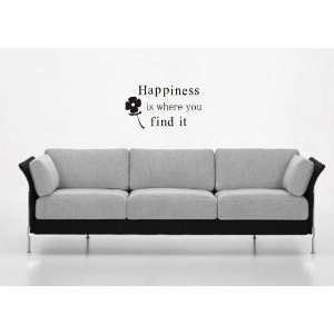 Happiness is where you find it wall art wall sayings