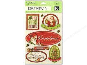 COMPANY YULETIDE CHRISTMAS ICONS DIMENSIONAL STICKERS  