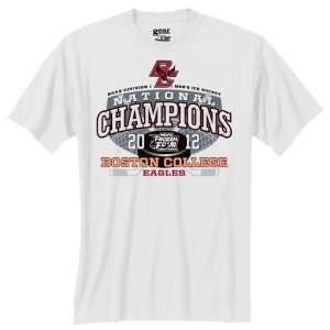   White 2012 NCAA Hockey National Champions Official Locker Room T Shirt
