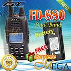 FD 880 UH Dual Band 136 174/400 480Mhz Radio+ Batt B103  