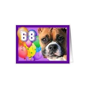  Happy 68th Birthday Boxer Dog Card Toys & Games