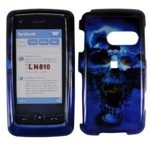  Blue Skull Hard Case Cover for LG Rumor Touch LN510 Banter 