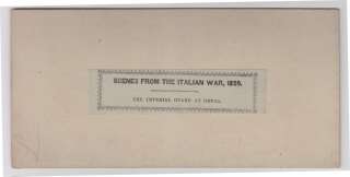 Stereoview MILITARY ITALIAN WAR,1859 Imperial Guard at Genoa  