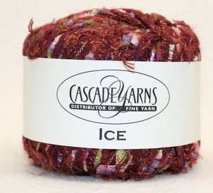 Price Cascade Ice Ribbon Yarn ~1438 Maroon  