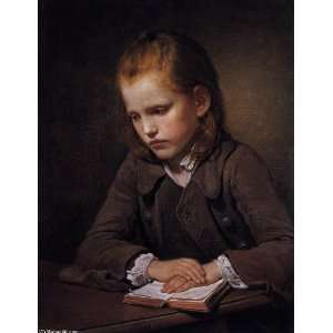   Greuze   24 x 32 inches   Student with a Lesson book