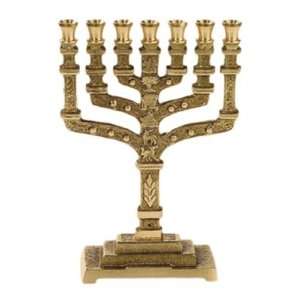    Holy Land Gifts Menorah 7 Branch Brass 7 High 