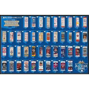  MLB 2012 All Star Game Tickets to History Framed Poster 