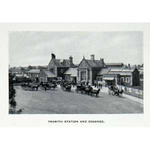  1912 Print Penrith North Lakes Railway Station 