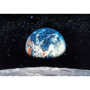 Brewster 8 019 Earth / Moon 8 Panel Mural with Paste, 12 Foot 9 Inch 