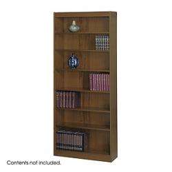    Edge 7 Shelves Wood Veneer Bookcase 1506, Bookcase Shelves,  