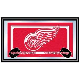  Best Quality NHL Detroit Redwings Framed Team Logo Mirror 