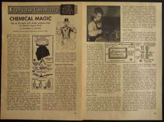 Chemical Magic Tricks 1949 HowTo INFO Science Formulas  