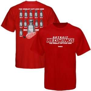  Reebok Detroit Red Wings Red 2009 NHL Stanley Cup 