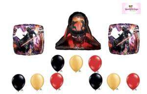   Darth Vader Birthday Party Balloon Set Lot Mylar Latex Bouquet  