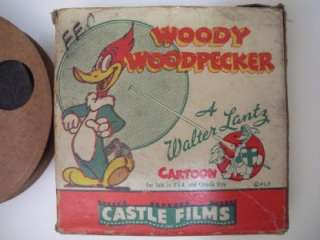  16mm WOODY WOODPECKER CARTOON SOLID IVORY CASTLE FILMS  