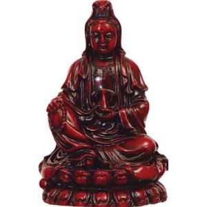     Kwan YIN Meditating Redstone 3.75h (Set of 2) 