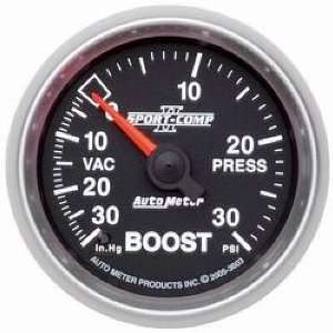  Auto Meter 7601 Sport Comp II 2 5/8 30 in. Hg/20 PSI 