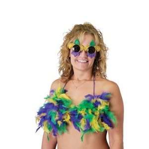  Mardi Gras Feathered Bikini Top Adjustable Toys & Games