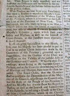 1774 newspaper BOSTON TEA PARTY Salem MASSACHUSETTS Pre Amer 